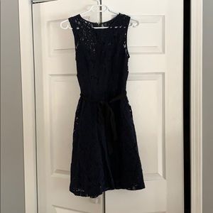 Navy Blue Lace Dress